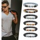 8MM Bead Bracelets For Men Women Lava Rock Lion Leopard Beaded Bracelets Set